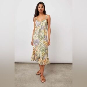 Rails Adalyn Dress In Gardenia Size Medium Floral Button Up Cottagecore Feminine